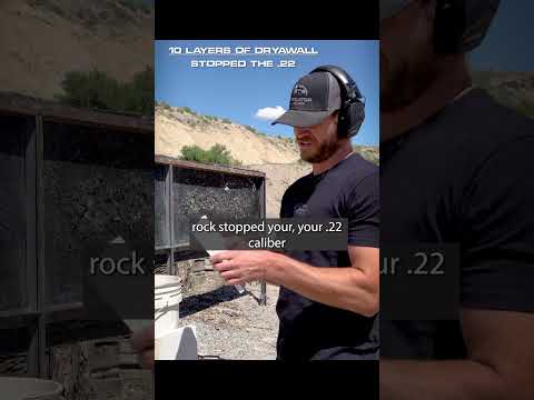 .22 caliber VS 10 layers of sheet rock #shorts