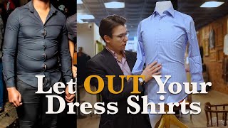 How Make Your Dress Shirts Bigger Up to 1.5 Inches!