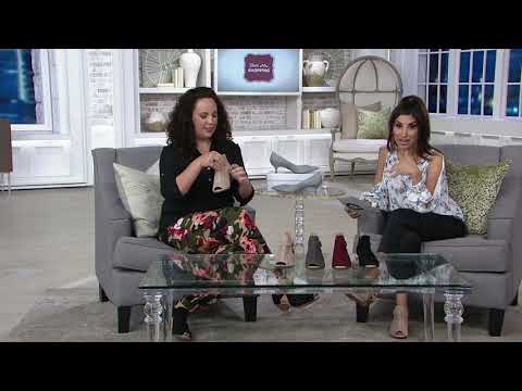 Earth Silky Suede Peep Toe Booties - Kelsey on QVC