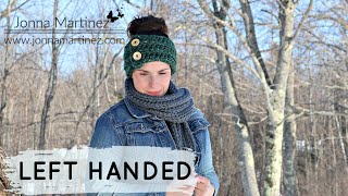 LEFT HANDED | How To Crochet The Easiest Super Ear-warmer | Super Bulky Yarn Headband