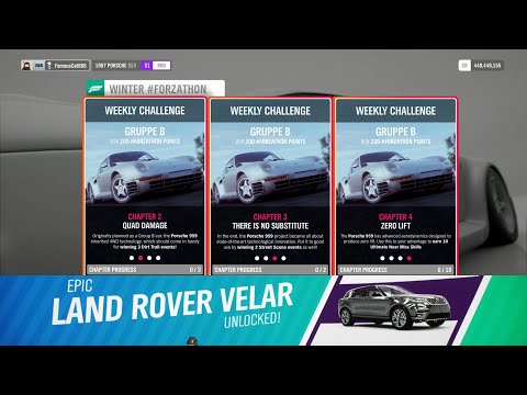Forza Horizon 4 - Weekly Challenge Winter Forzathon with 1987 Porsche 959 | Xbox one gameplay