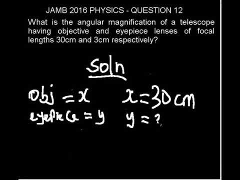 Q12 - JAMB Physics 2016 Past Questions and Answers