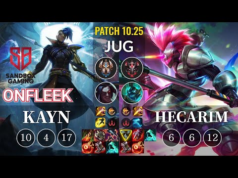 SB OnFleek Kayn vs Hecarim Jungle - KR Patch 10.25