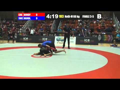 D. Dimopoulos (GRE) Vs C. Haddad (SWE) - NOGI -66kg - Fila European 2012