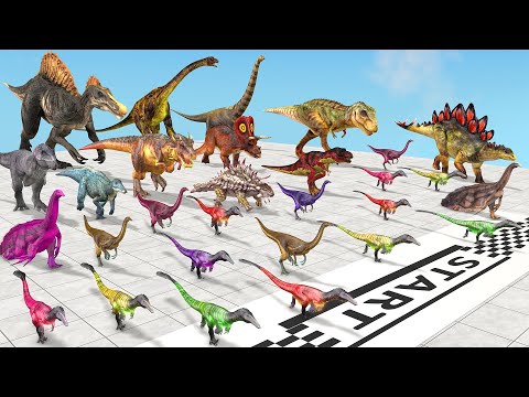 Race to eat Neon Deinonychus Aliens Escape from Monster - Animal Revolt Battle Simulator