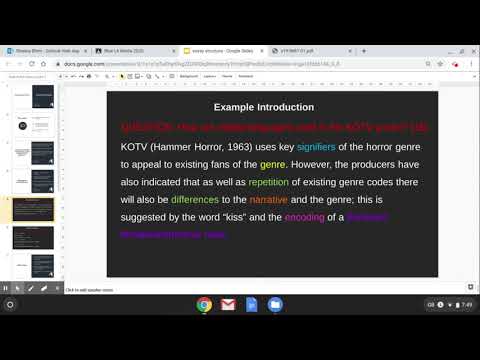 A Level Media Studies: Essay Technique