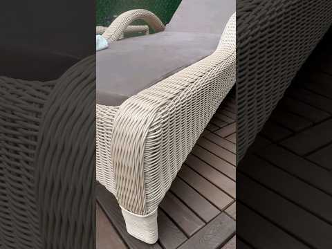 Удобный Плетёный шезлонг. Долговечный Лежаж из ротанга для бассейна. Фабрика Украинские Конструкции