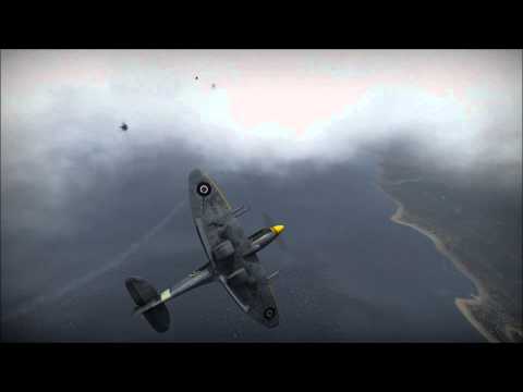 War Thunder - Spitfire Mk 22 vs. P51-D dogfight