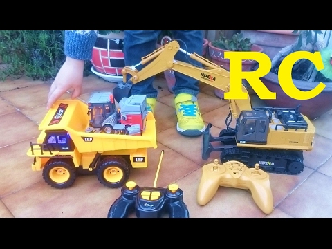 VIDEO FOR CHILDREN OF RC TOYS | EXCAVATOR AND TRUCK DUMPER children’s radio control