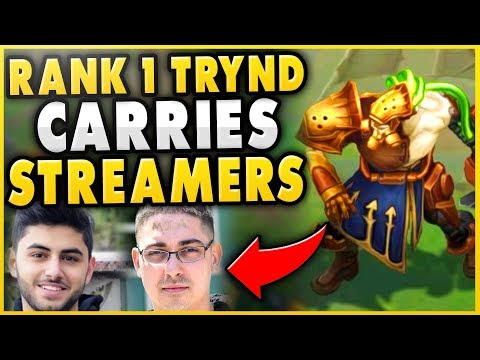 #1 TRYNDAMERE WORLD CARRIES YASSUO + TRICK2G VS. RANK 1 PANTHEON & ANNIE! - League of Legends