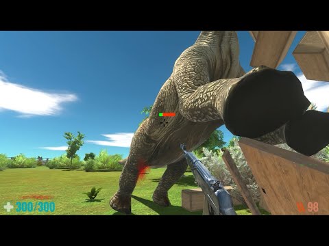 FPS Avatar vs Dinosaurs with all weapons - Animal Revolt Battle Simulator