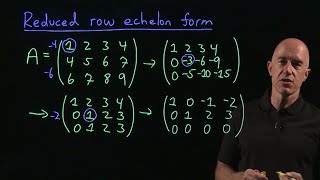 Reduced row echelon form | Lecture 11 | Matrix Algebra for Engineers