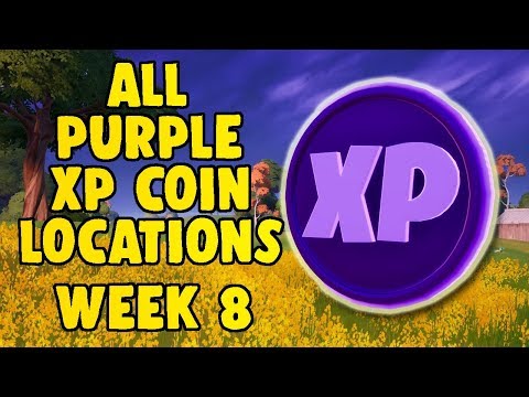 ALL PURPLE XP COIN LOCATIONS | WEEK 8 | FORTNITE