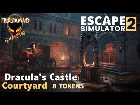 ESCAPE SIMULATOR 2 Tutorial + COURTYARD / All Tokens Location + Dark Puzzle - Achievements