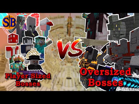 Sathariel Battle - Player Sized Bosses VS Oversized Bosses | Minecraft Mob Battle
