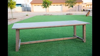 How To Build An Outdoor Farmhouse Table