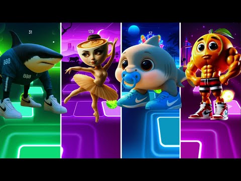 SQUID GAME 🆚 BALLERINA CAPPUCINA 🆚 BABY BRAINROT 🆚 ODIDINDUN | Tiles Hop