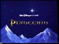 Disney S Pinocchio Home Video VHS Re Release Trailer Ad 1993