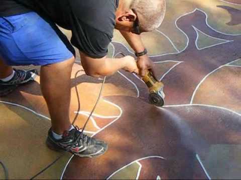 Decorative concrete floor