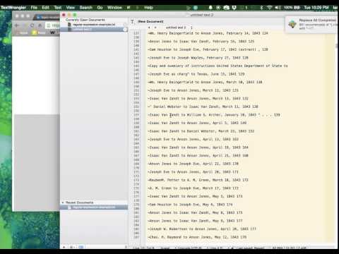 Regular Expressions - Historical Example Tutorial