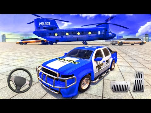Transport Police Limo Cars - US Police Multi Level Car Transporter Truck 2020 - Android Gameplay