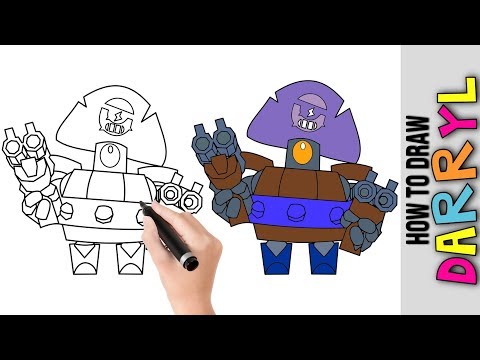 How To Draw Darryl From Brawl Stars ★ Cute Easy Drawings Tutorial For Beginners ★ Best Brawlers