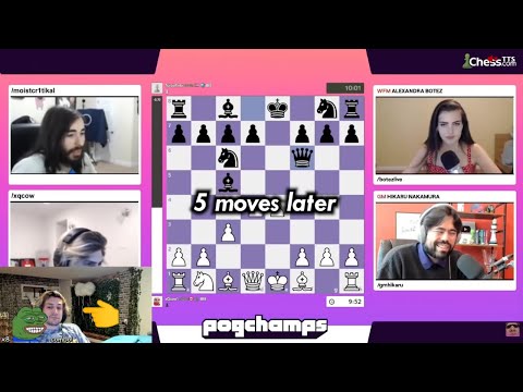 xQc reacts to himself losing in 6 moves