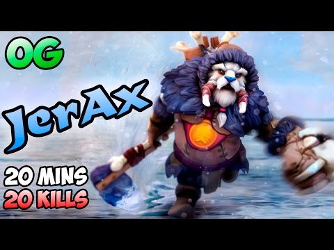 OG JerAx - Tusk The Puncher - 20 KILLS 20MIN GG - New Patch 7.00 - Dota 2