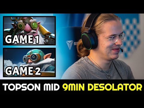 TOPSON Mid Sniper & Gyrocopter — 9min Desolator Unexpected Ending