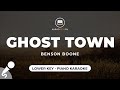 Ghost Town - Benson Boone (Lower Key - Piano Karaoke)