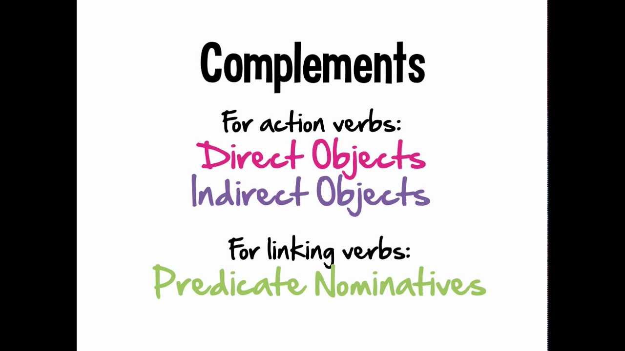 Verbs: Complements