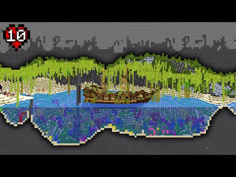 TheBestCubeHD - I Put An Entire Ocean In a Giant Cave In Minecraft Hardcore