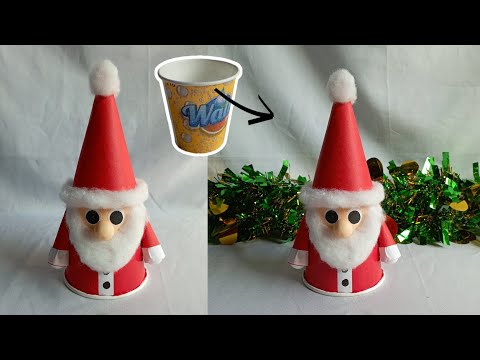Paper Cup Santa Claus | How to Make Santa Claus