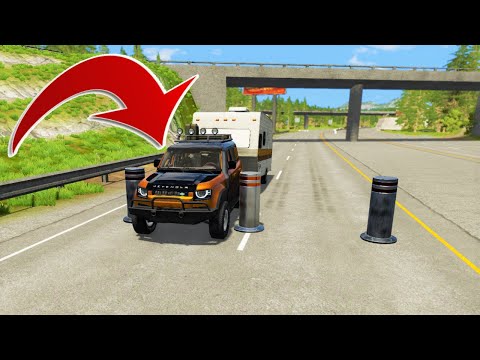 Cars vs Width Restriction #1 - BeamNG.Drive || Cars vs Width Restriction (Very Dangerous)