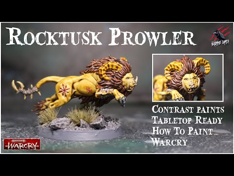 HOW TO PAINT UNTAMED BEASTS  WITH CONTRAST PAINTS - ROCKTUSK PROWLER - Warcry Easy Tabletop Ready