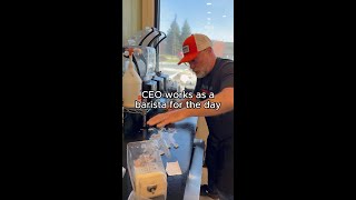 CEO works as a barista