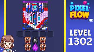 Pixel Flow Level 1302 Solution Walkthrough