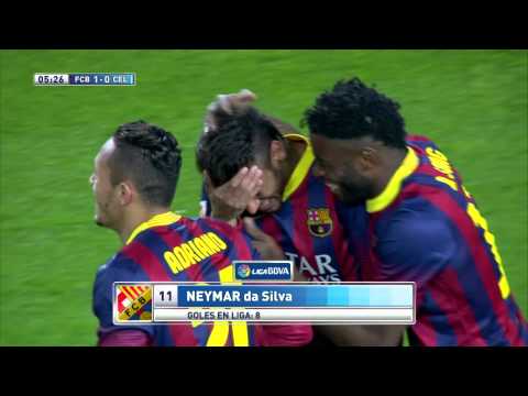 Gol de Neymar (1-0) en el FC Barcelona - Celta de Vigo - HD