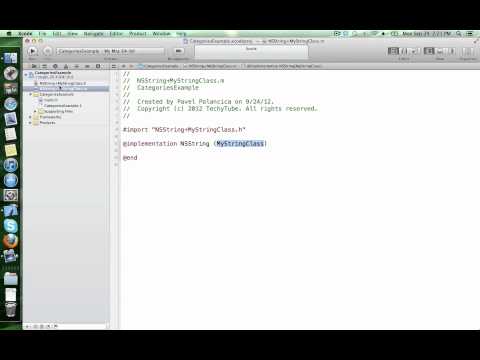 Extend classes using categories in Objective-C