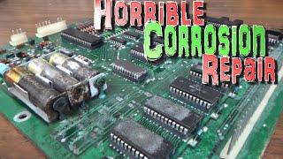 Can We Save This Heavily Damaged Pinball MPU?  1977 Williams Lucky Seven Battery Corrosion Repair
