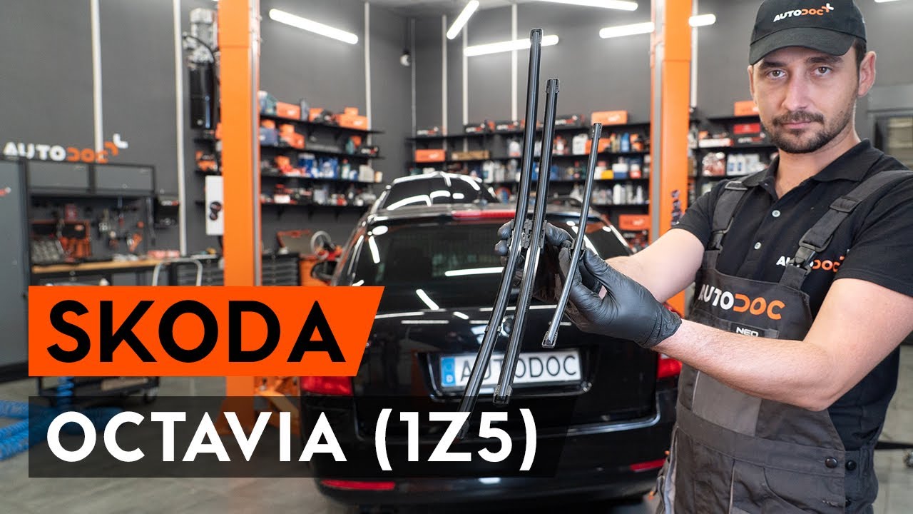 Slik bytter du vindusviskere bak på en Skoda Octavia 1Z5 – veiledning