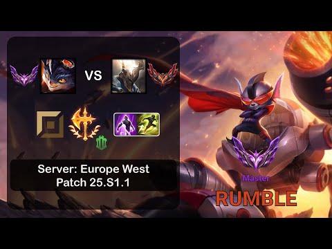 Rumble Top vs Pantheon - EUW Master - Patch 25.S1.1
