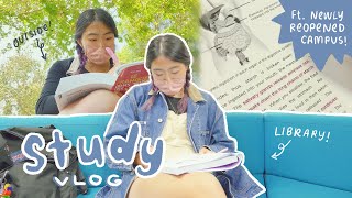 study vlog // visiting newly reopened libraries and outdoor study spots!