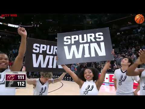 Jeremy Sochan Game No. 21 NBA Cleveland Cavaliers - San Antonio Spurs Full Highlights 111-112