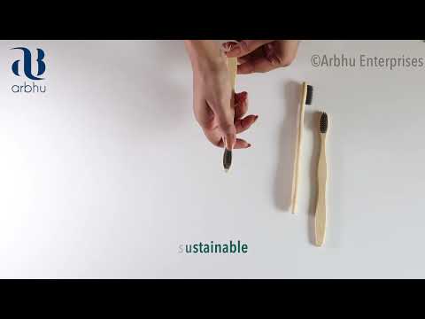 Natural Biodegradable Bamboo Toothbrush 145 mm