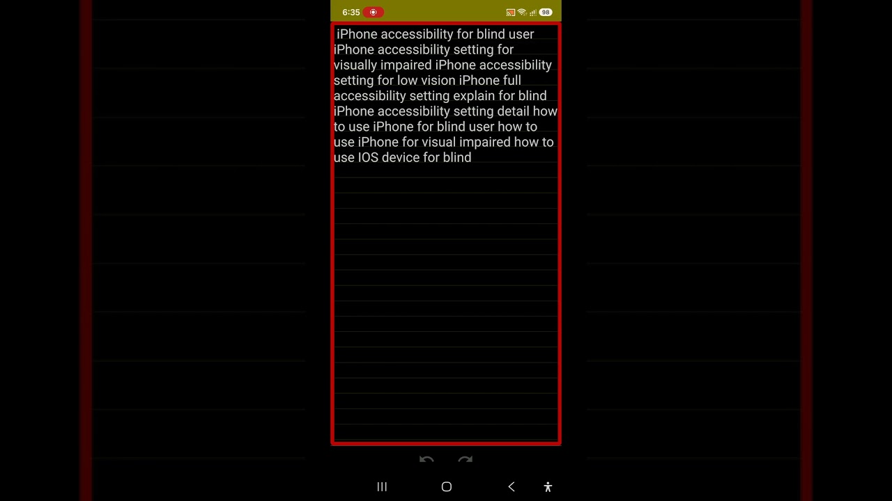 iPhone apps features shortcut accessibility using voice over for blind important setting using iOS