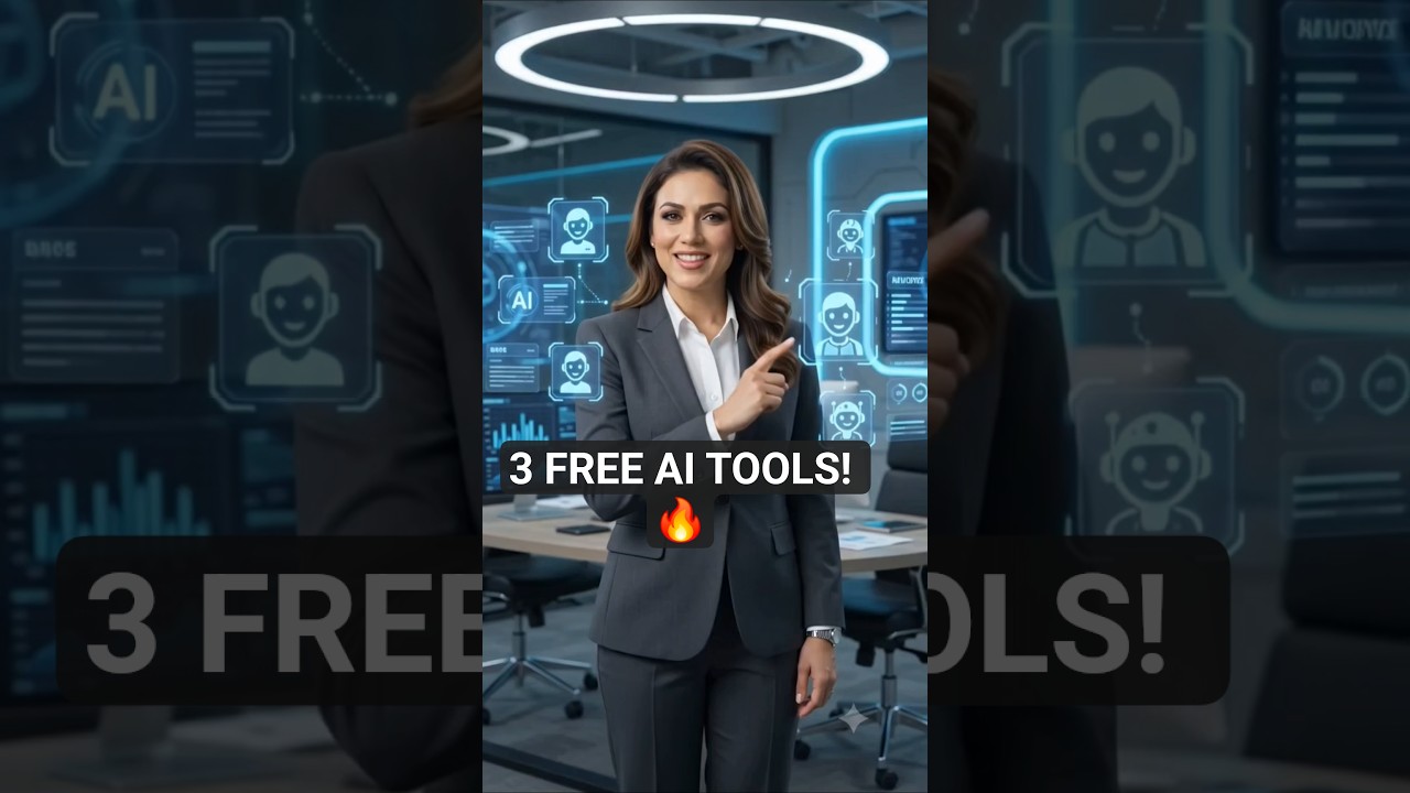 Top 3 FREE AI Tools You Need in 2026 🤯 #aitools #artificialintelligence