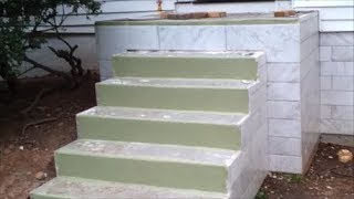 How To Waterproof Outdoor Concrete Stairs Before Tiling Using Hydro Ban