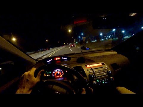 2009 Honda Civic Si Night Drive POV - 283HP (Binaural Audio)