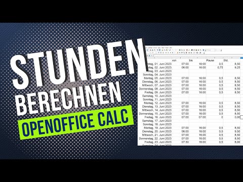 Calculate working hours automatically | OpenOffice Calc
